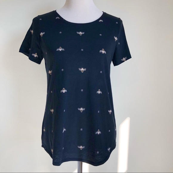 Sonoma Tops - Sonoma Women’s Black Tee Bumble Bee Print Cotton, size Small